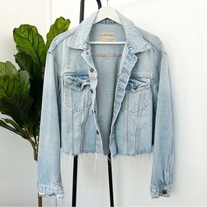 Oversized Cropped Denim Jacket